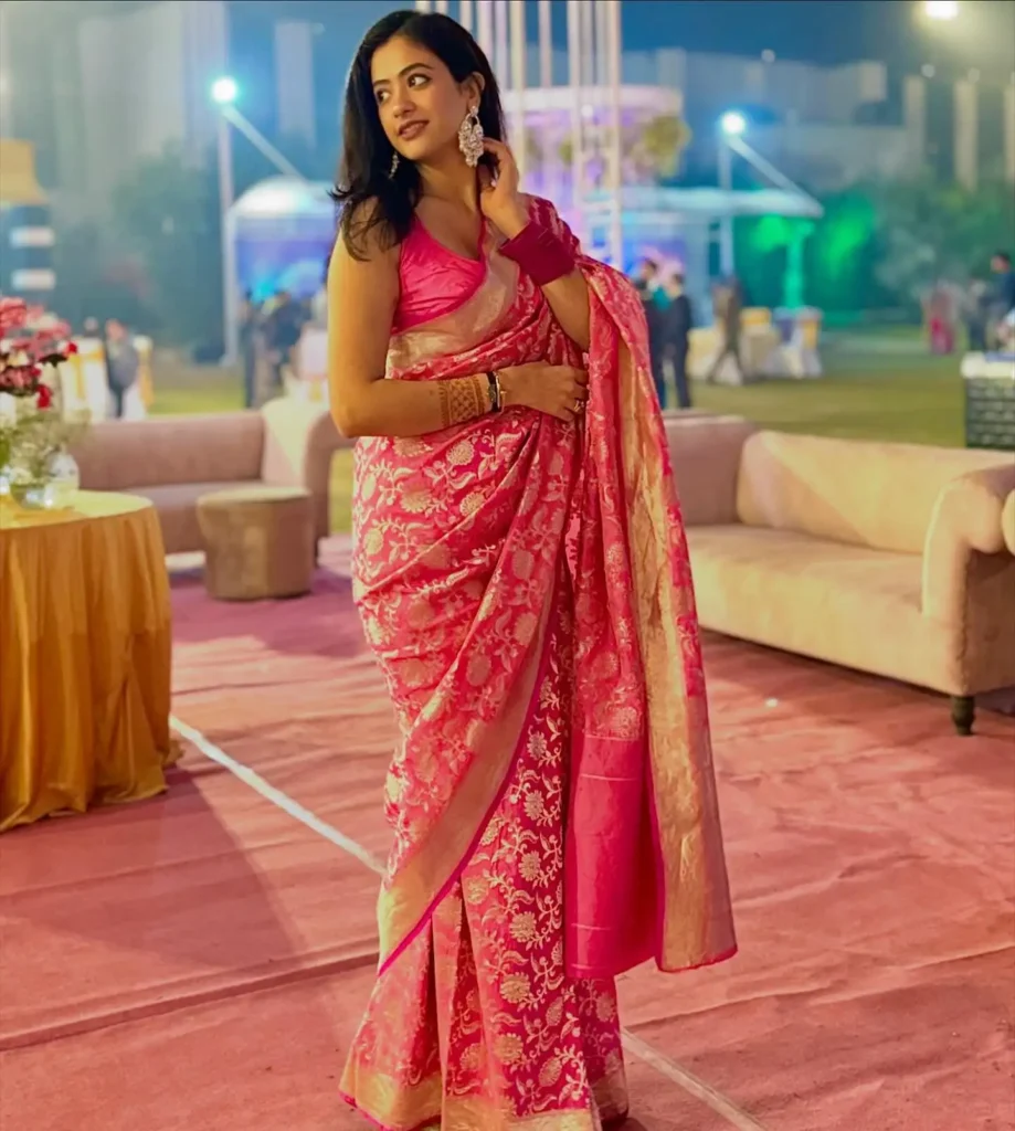 An Indian girl in a traditional saree